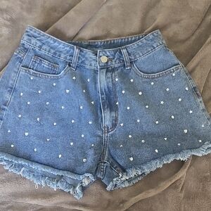 Denim Star-Studded Women's Shorts